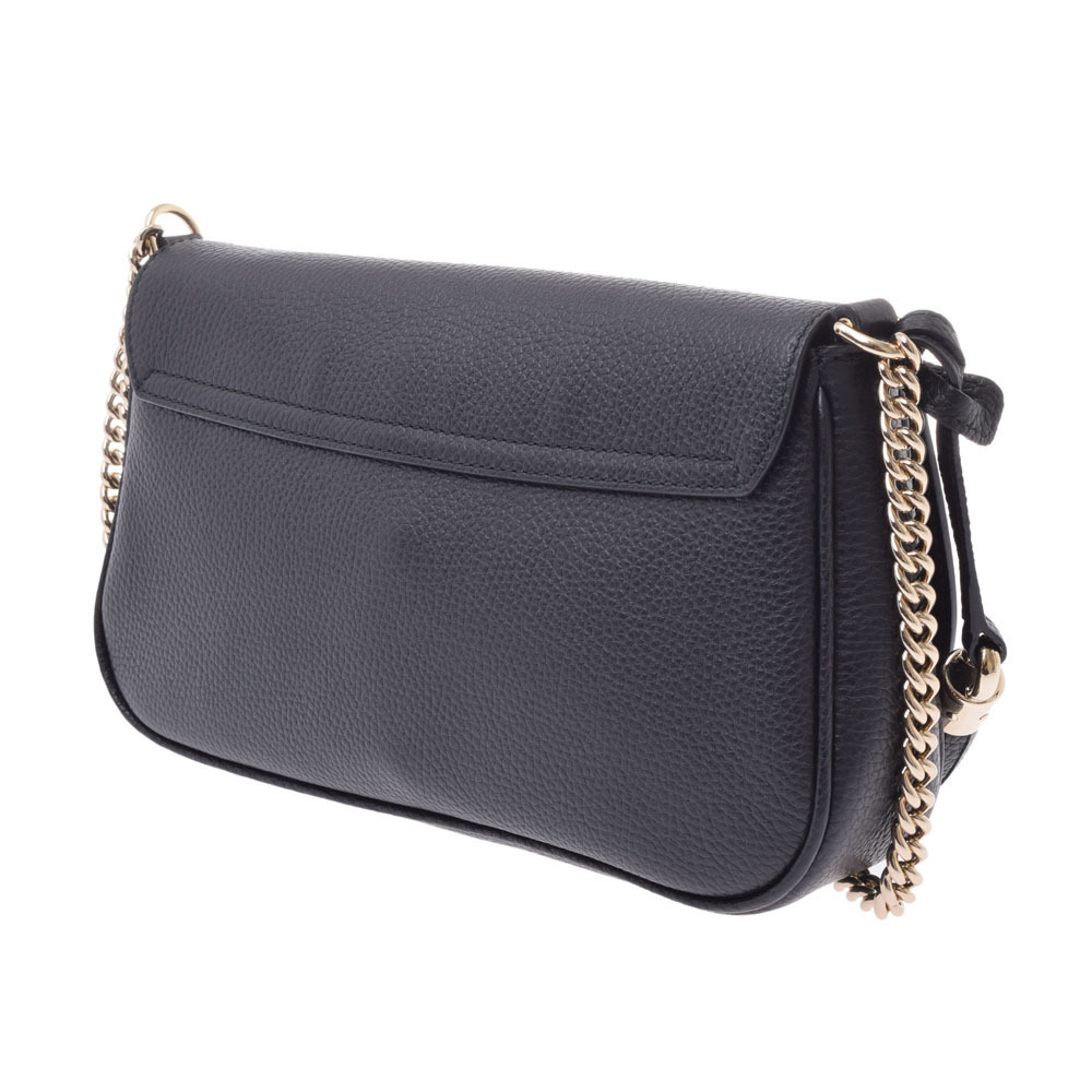 Gucci Tassel Shoulder Chain Interlocking Soho Calfskin Bag